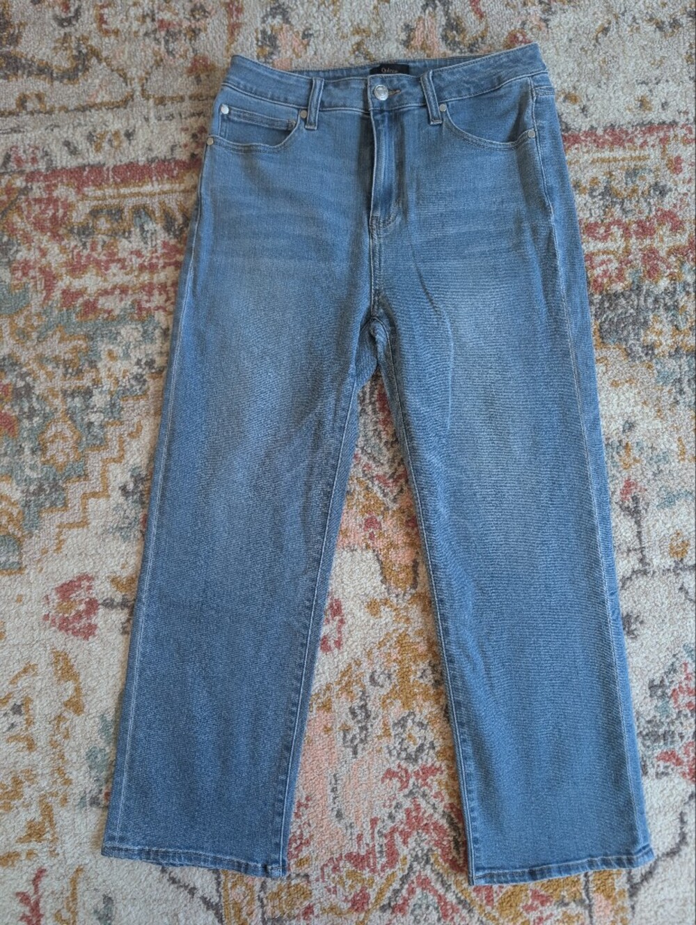 Quince Women's 30 Light Blue Wide Leg Denim Jeans Hi Waist Soft Stretch Comfort